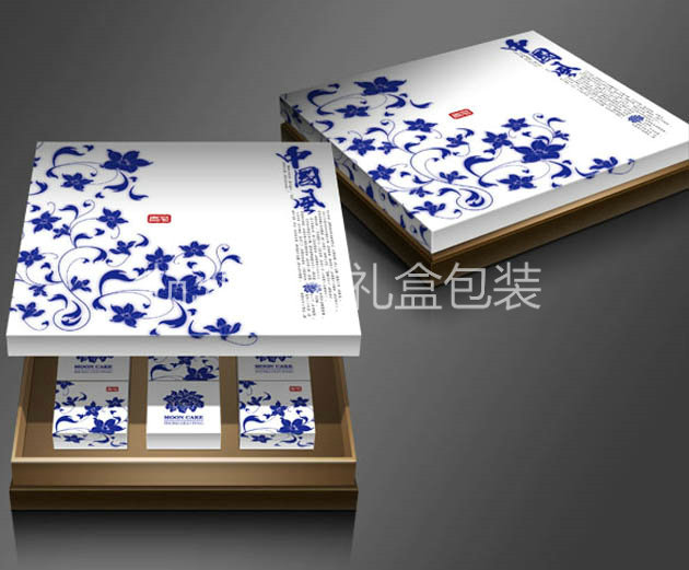 藍(lán)印月餅盒